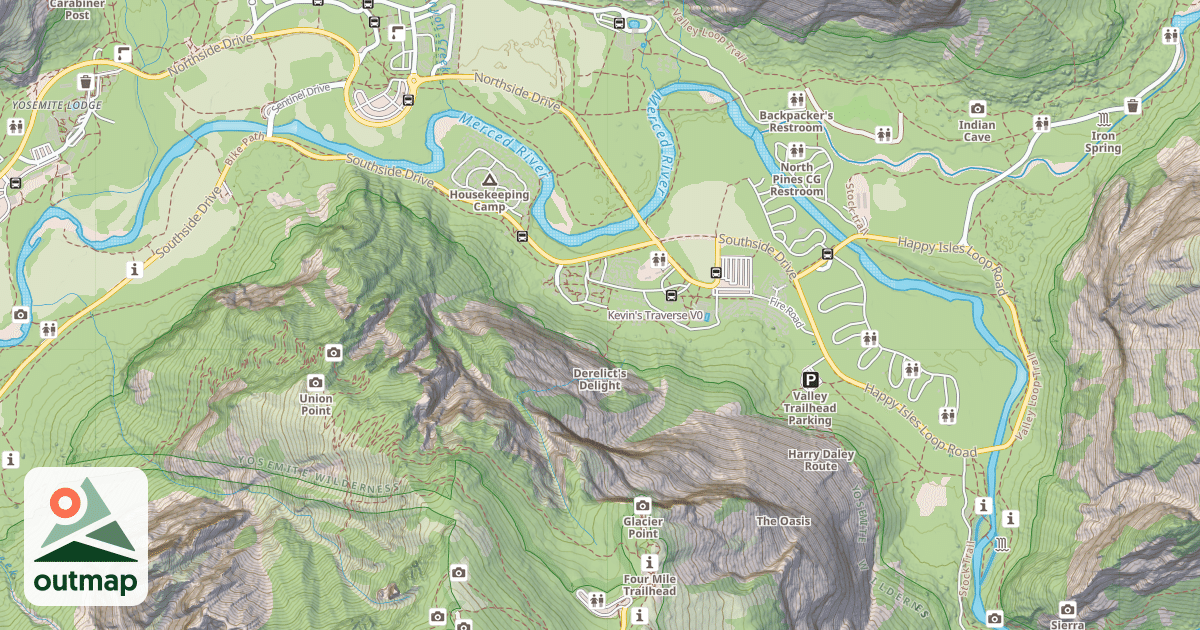 Map of Kevin's Traverse
