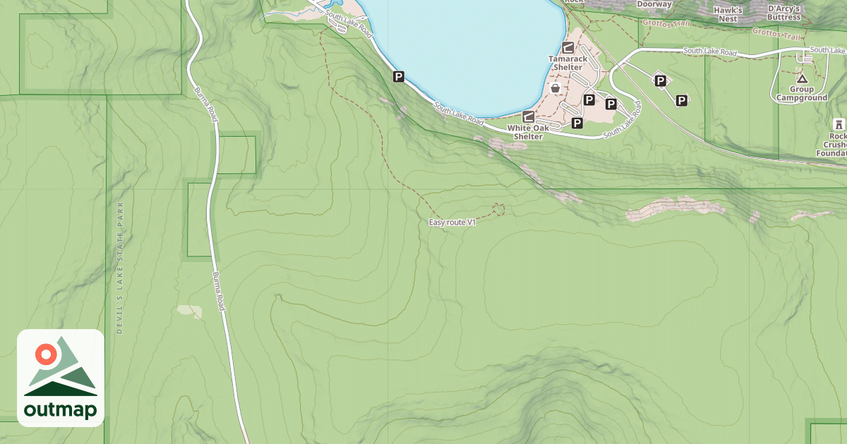 Map of Easy route