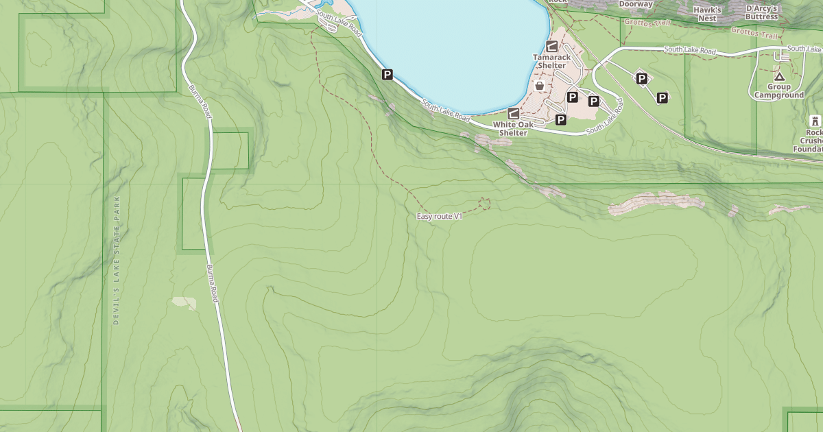 Map preview of Easy route
