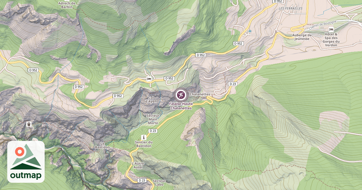 Map of Falaise Haute Chalanettes