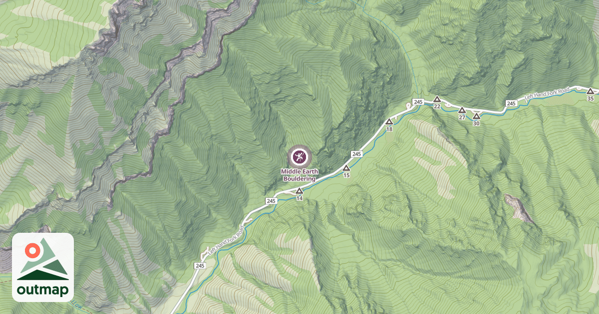 Map of Middle Earth Bouldering