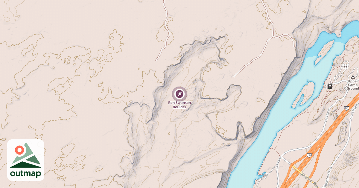 Map of Ron Swanson Boulder