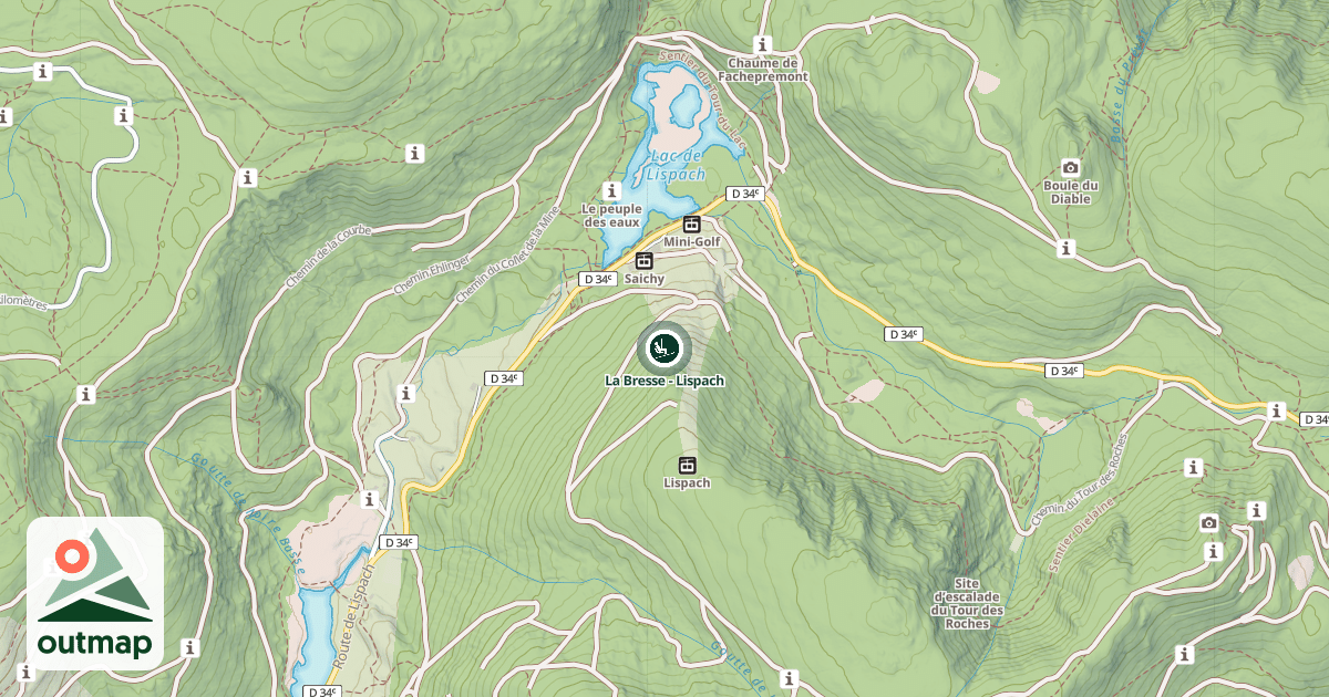 Map of La Bresse - Lispach