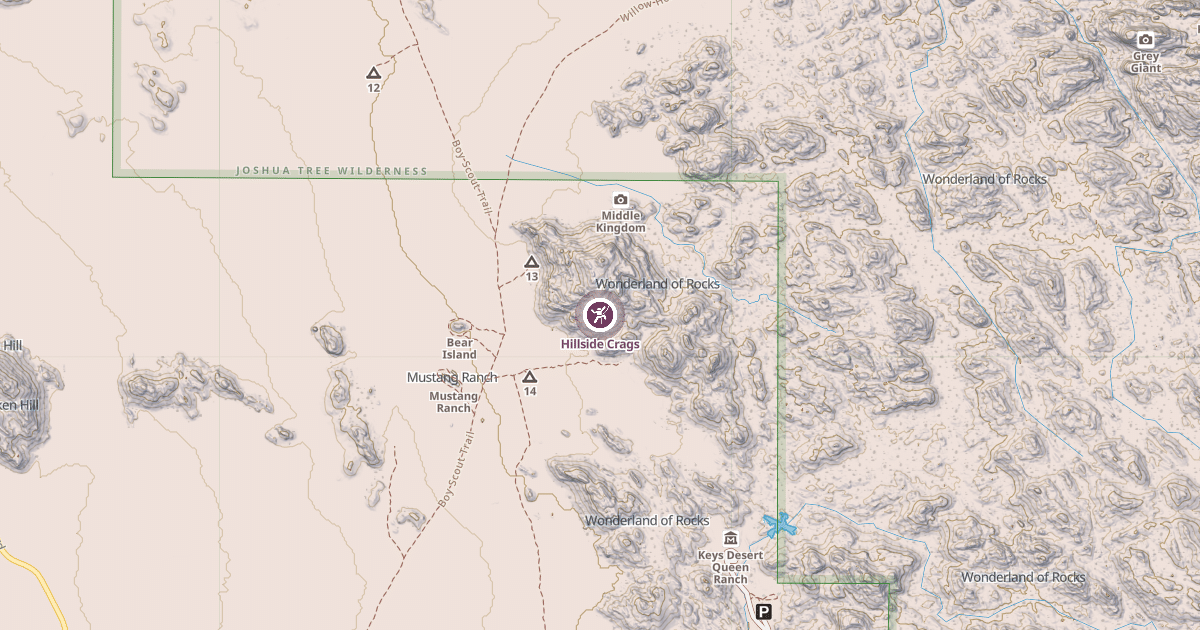 Map preview of Hillside Crags