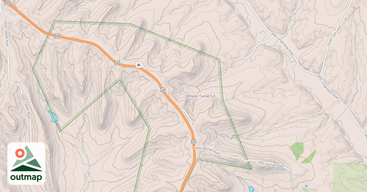 Map of Winston Tunnel