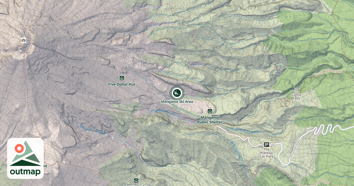 Map of Manganui Ski Area