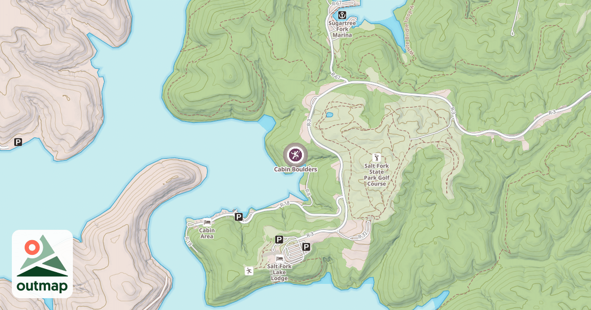 Map of Cabin Boulders
