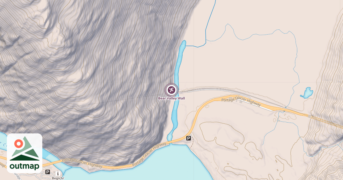 Map of Bear Valley Wall