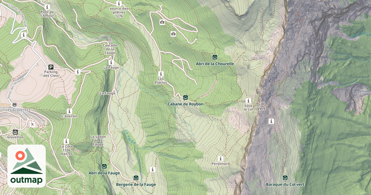 Map of Cabane de Roybon