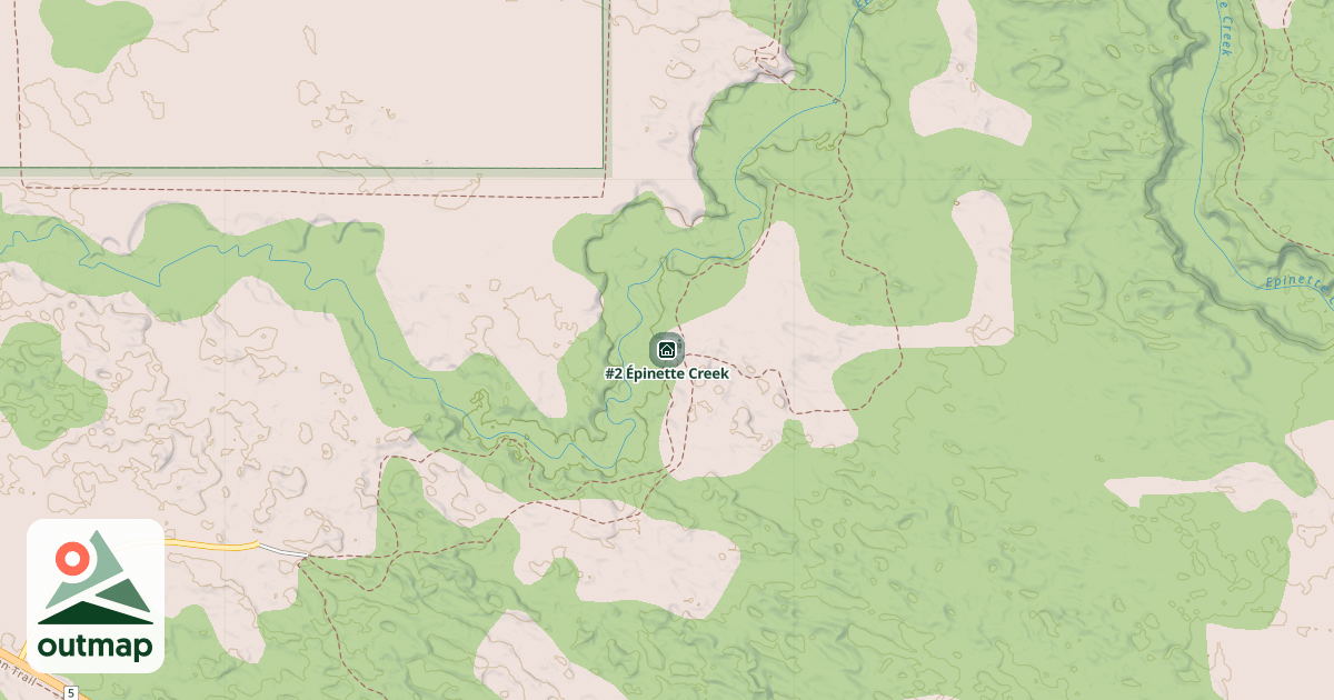 Map of #2 Épinette Creek