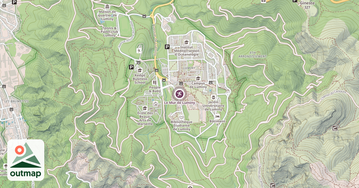 Map of Le Mur de Luminy