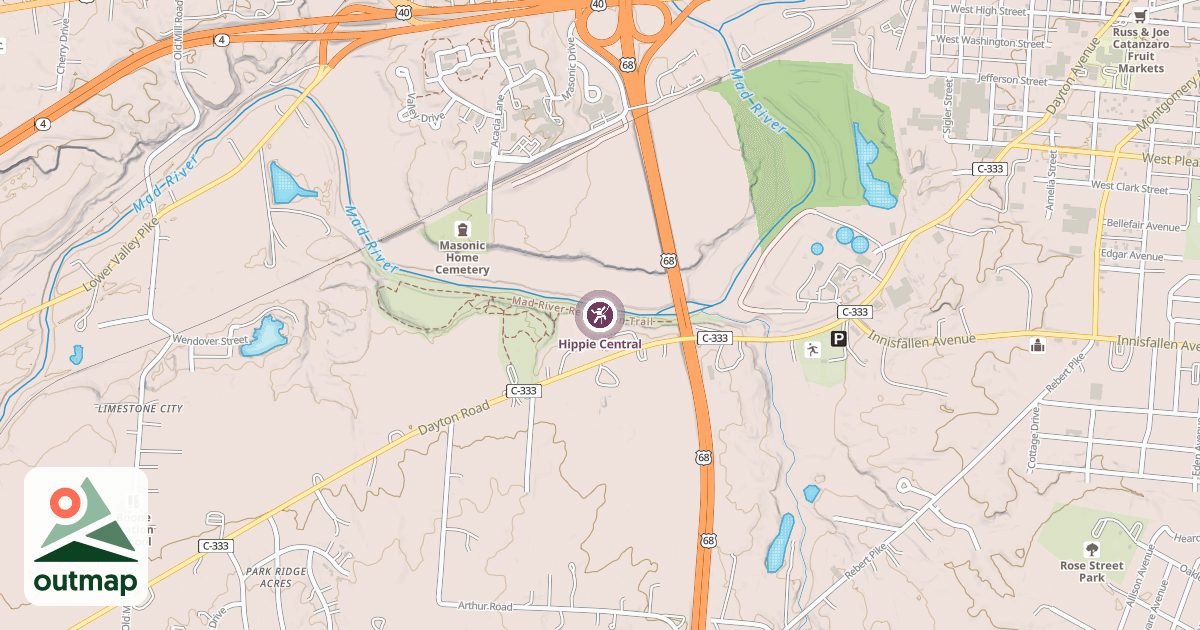 Map of Hippie Central