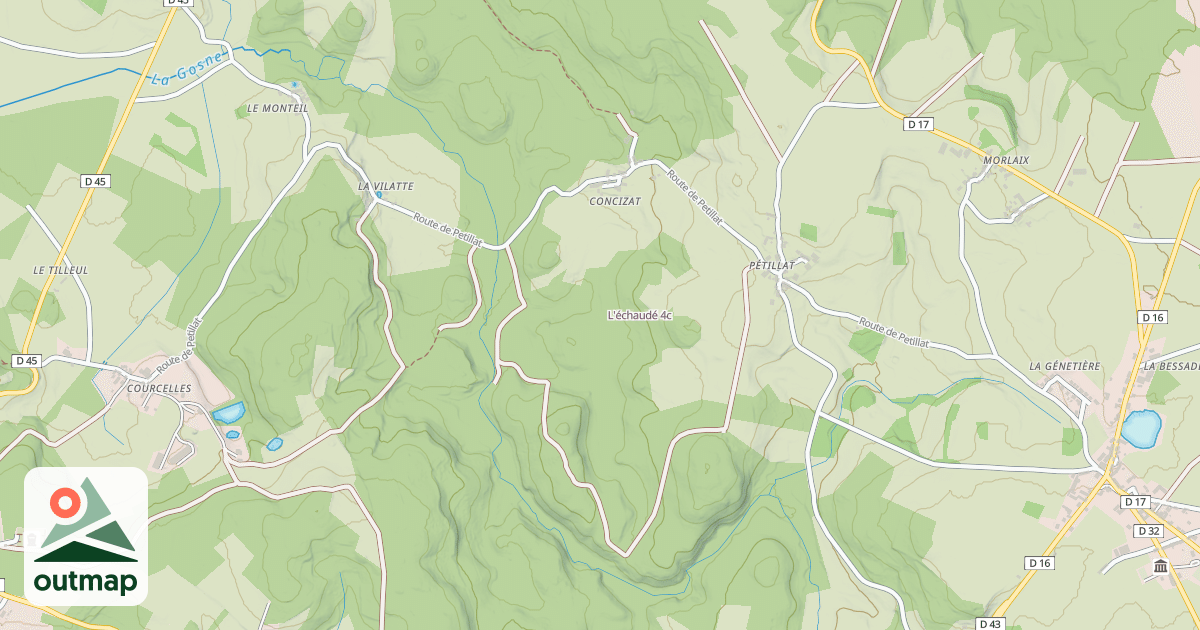 Map of L'échaudé