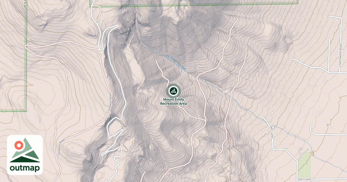 Map of Mount Emily Recreation Area