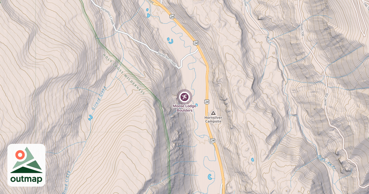 Map of Moose Lodge Boulders