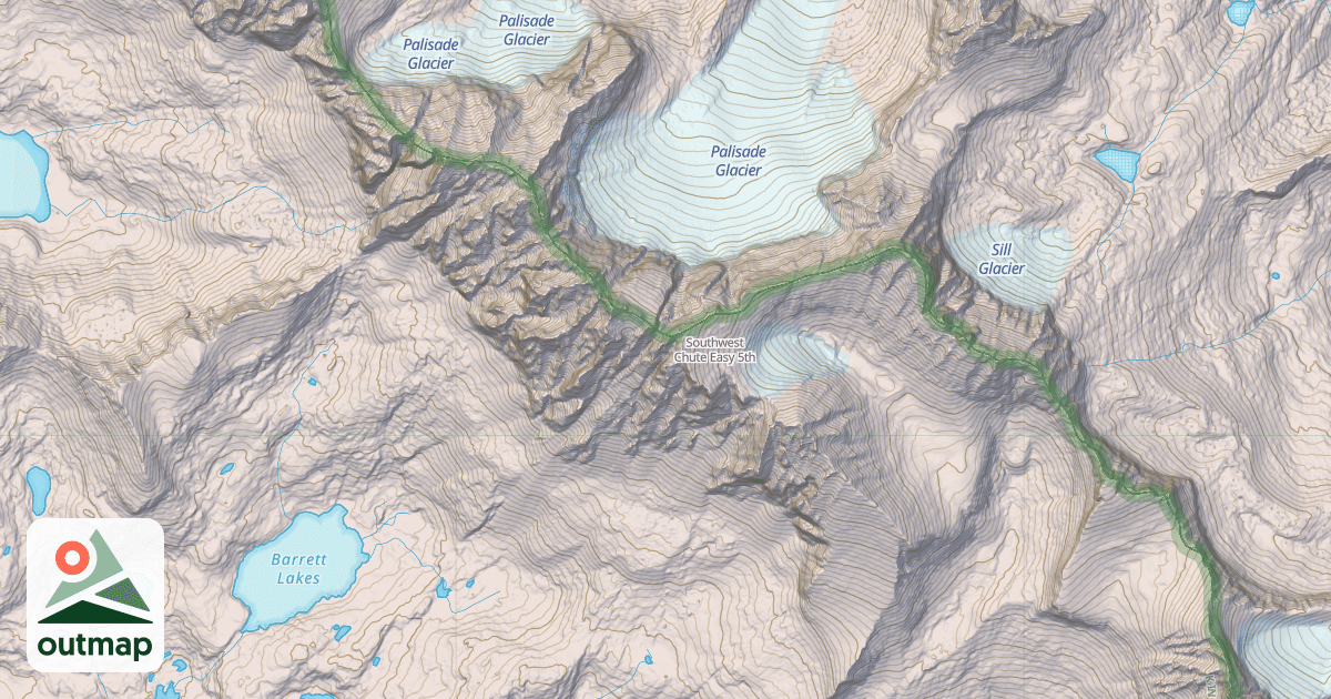 Map of Southwest Chute