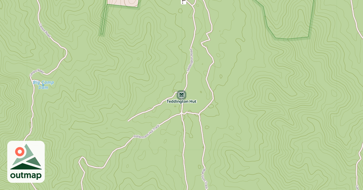 Map of Teddington Hut