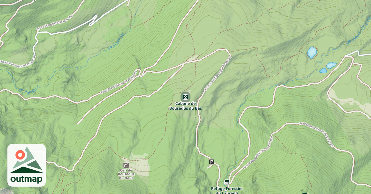 Map of Cabane de Bousadus du Bas