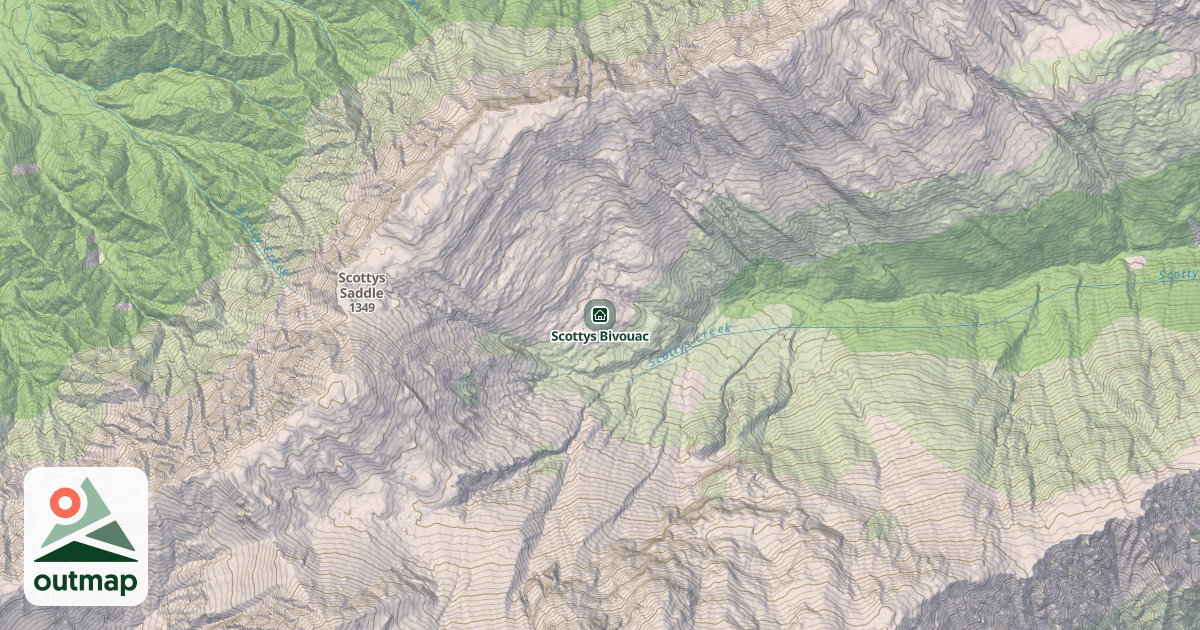 Map of Scottys Bivouac