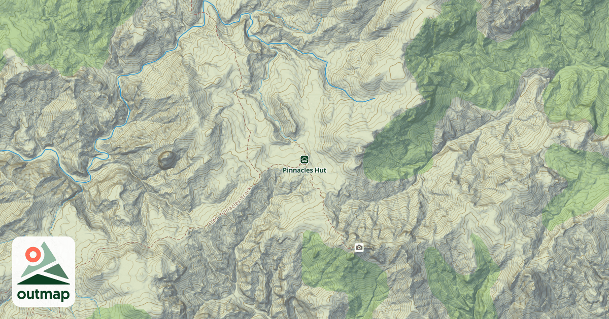 Map of Pinnacles Hut