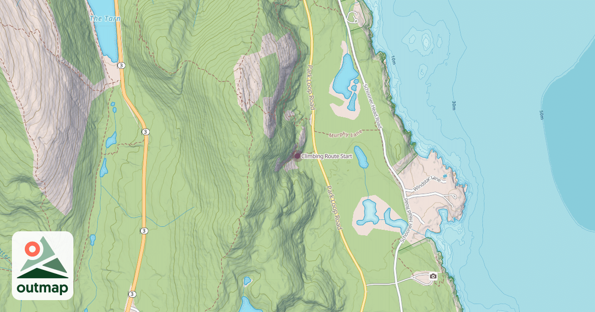 Map of Climbing Route Start