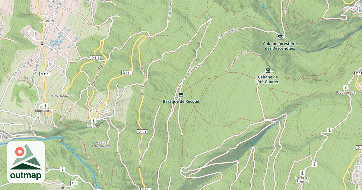 Map of Baraque de Recoud