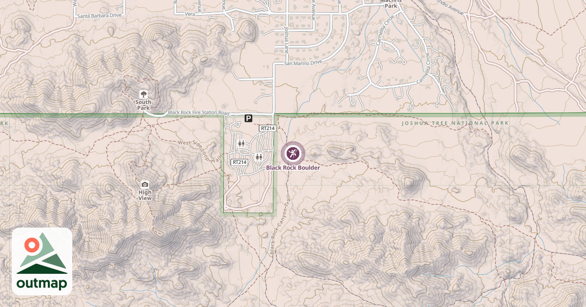 Map of Black Rock Boulder