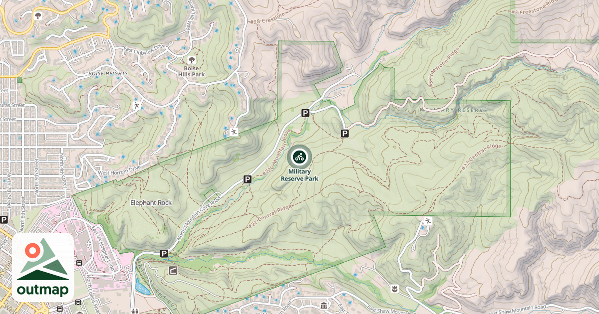Map of Military Reserve Park