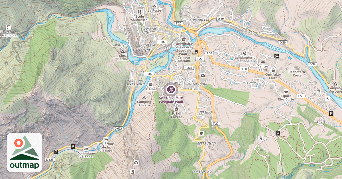 Map of SAE Université Pasquale Paoli