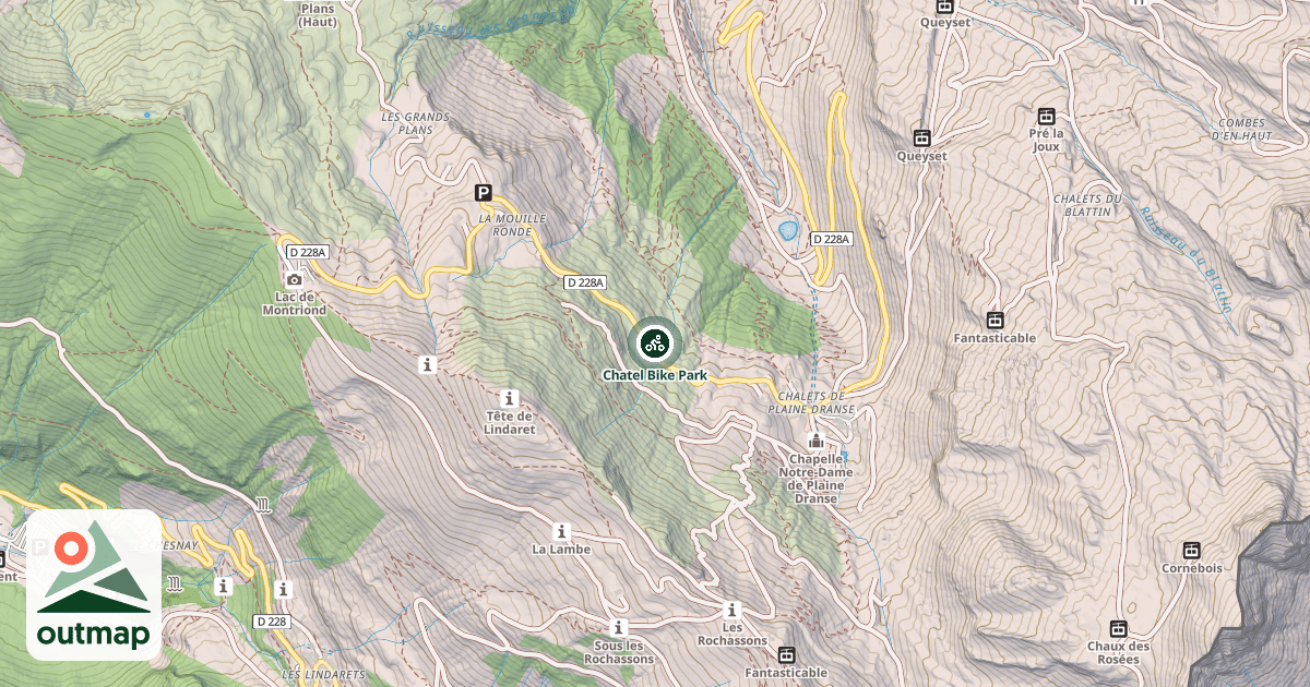 Map of Chatel Bike Park