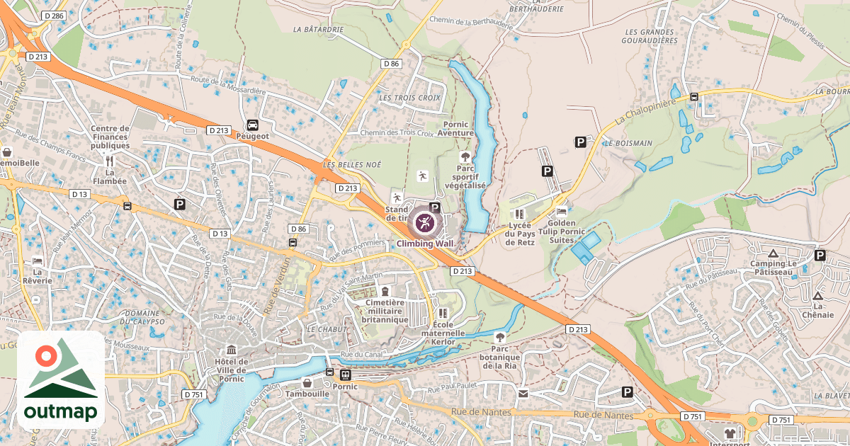 Map of Climbing Wall