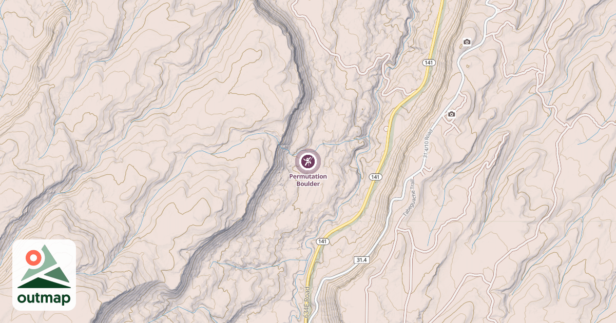 Map of Permutation Boulder