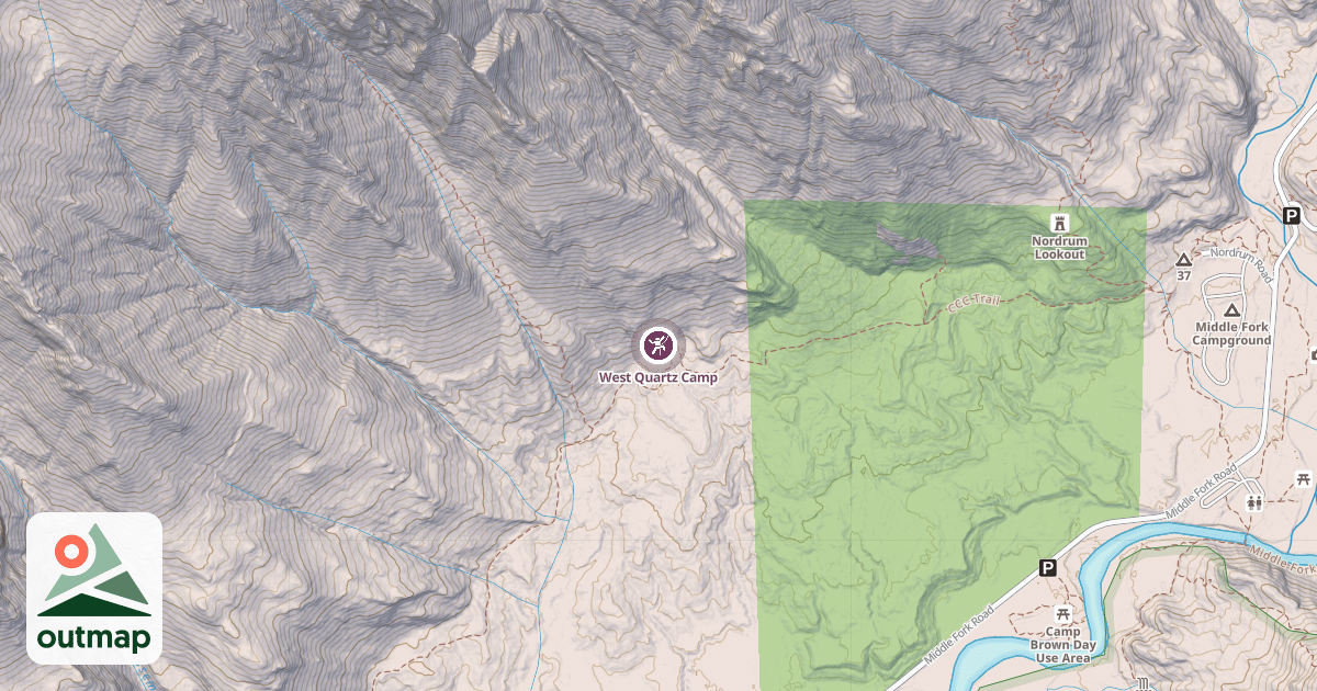 Map of West Quartz Camp