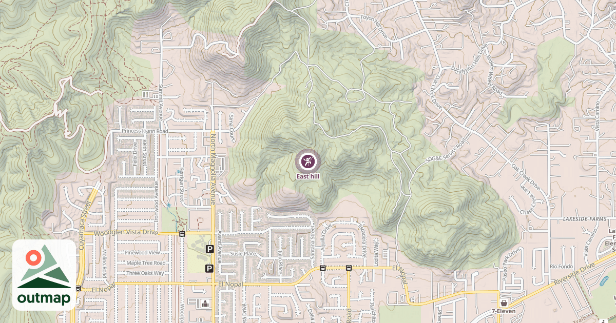 Map of East hill
