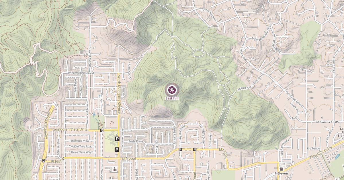 Map preview of East hill