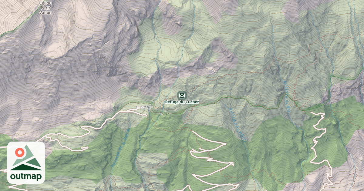 Map of Refuge du Cuchet