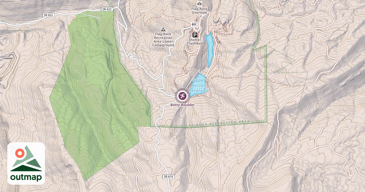 Map of Betty Boulder