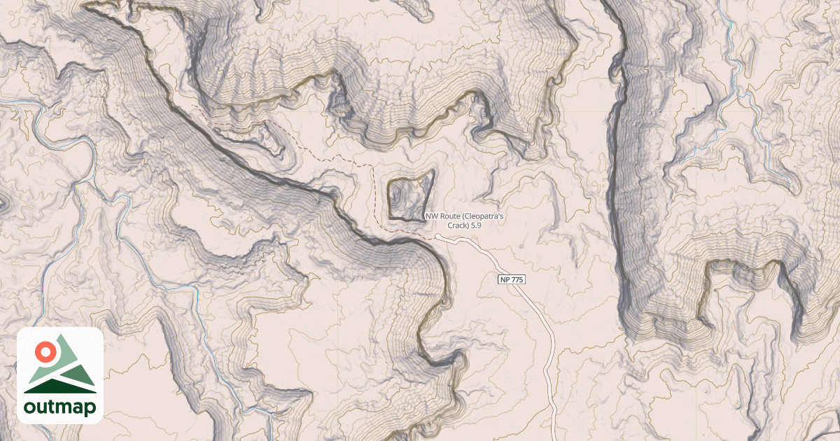 Map of NW Route (Cleopatra's Crack)
