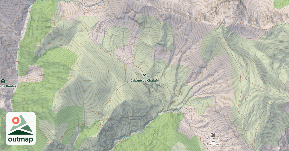 Map of Cabane de Chalufy