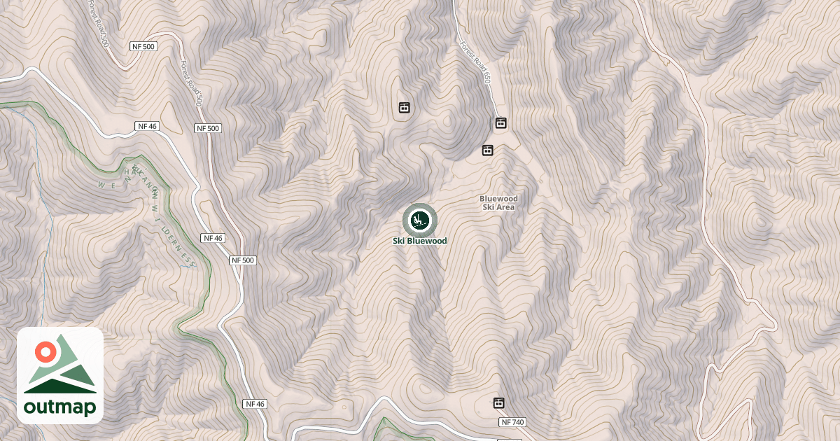 Map of Ski Bluewood