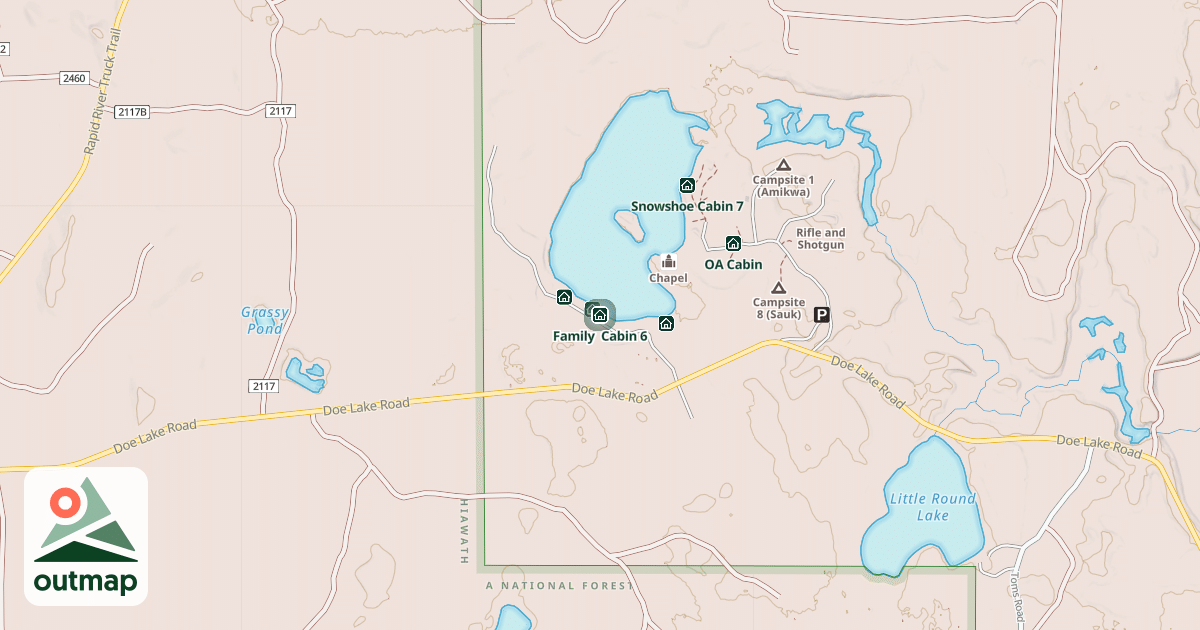 Map of Family  Cabin 6