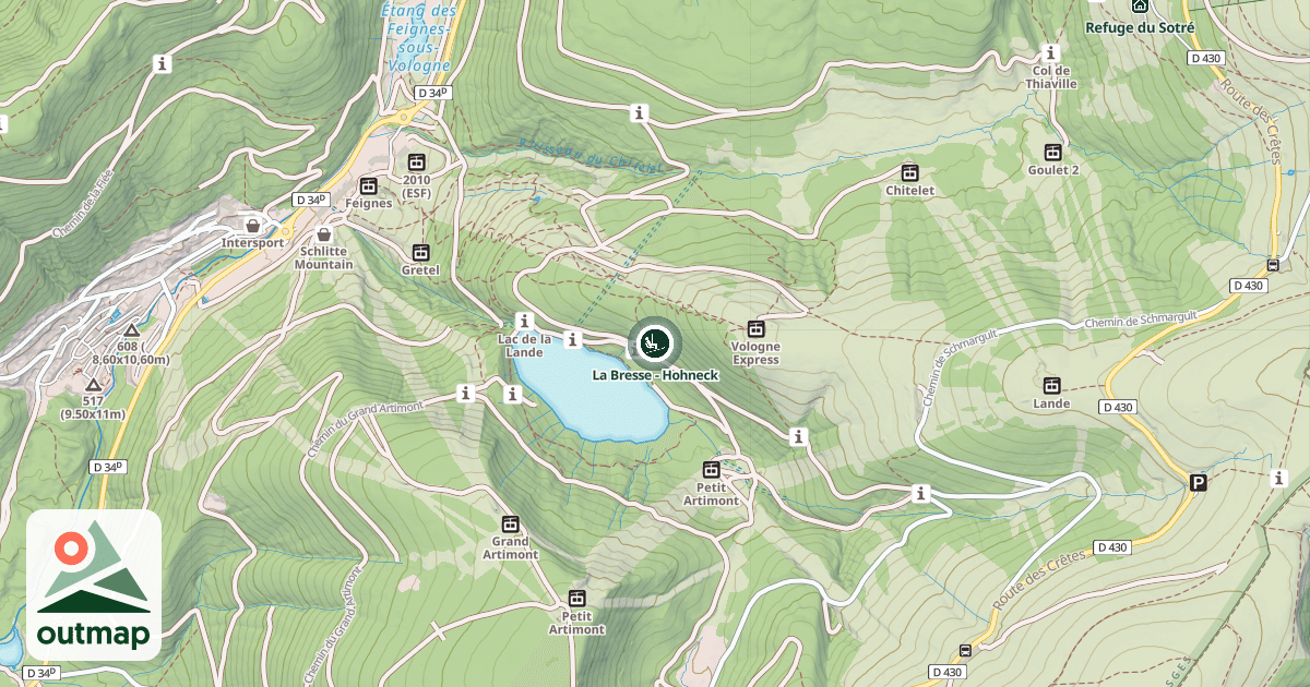 Map of La Bresse - Hohneck