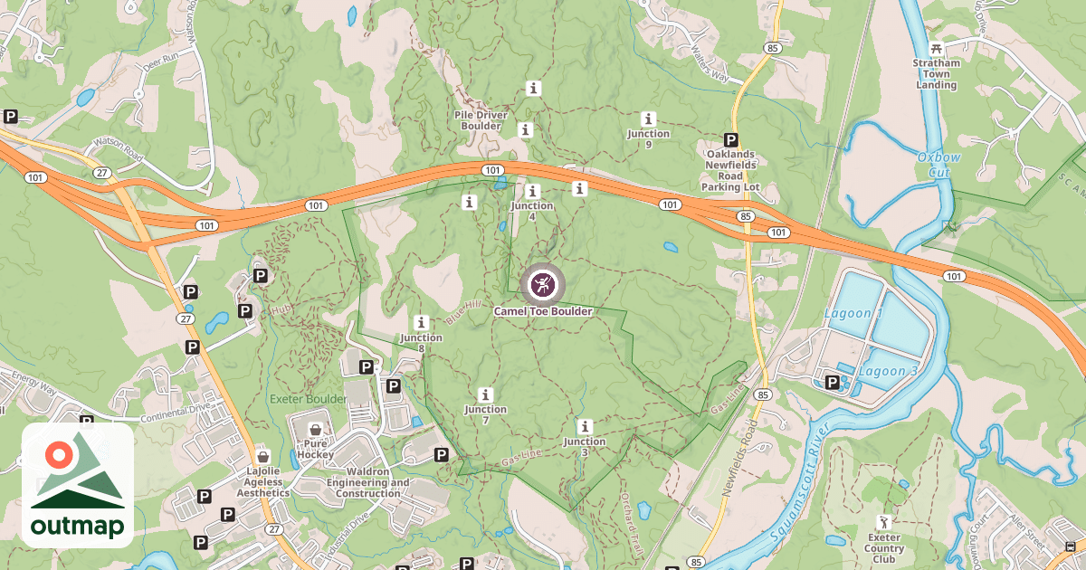 Map of Camel Toe Boulder