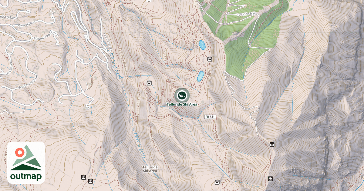Map of Telluride Ski Area