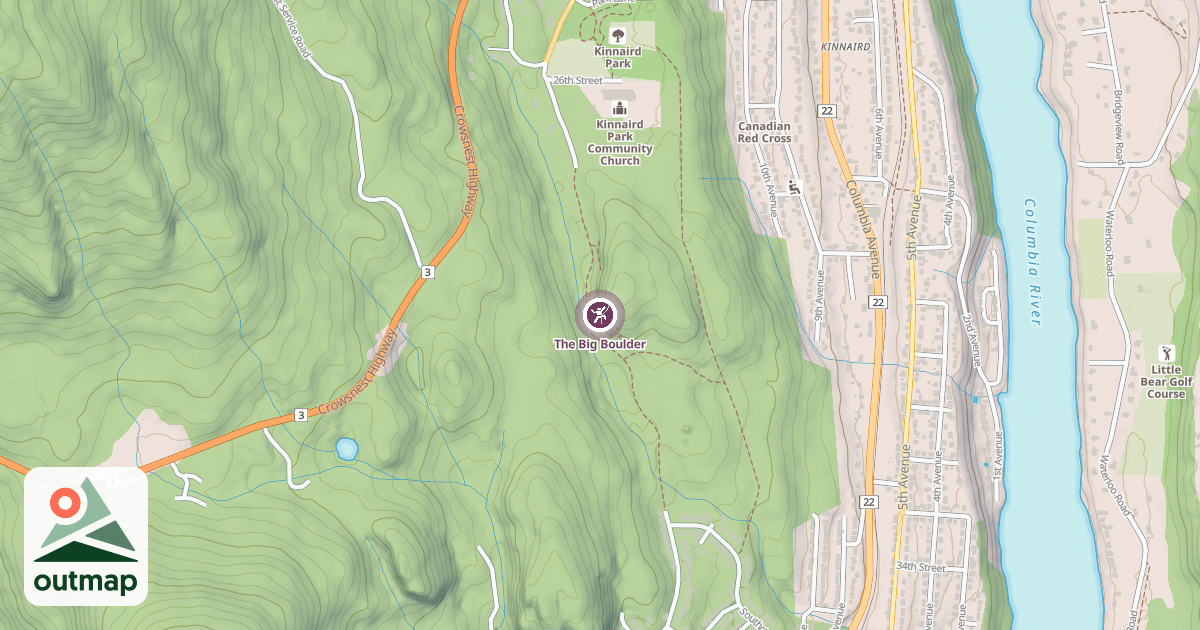 Map of The Big Boulder