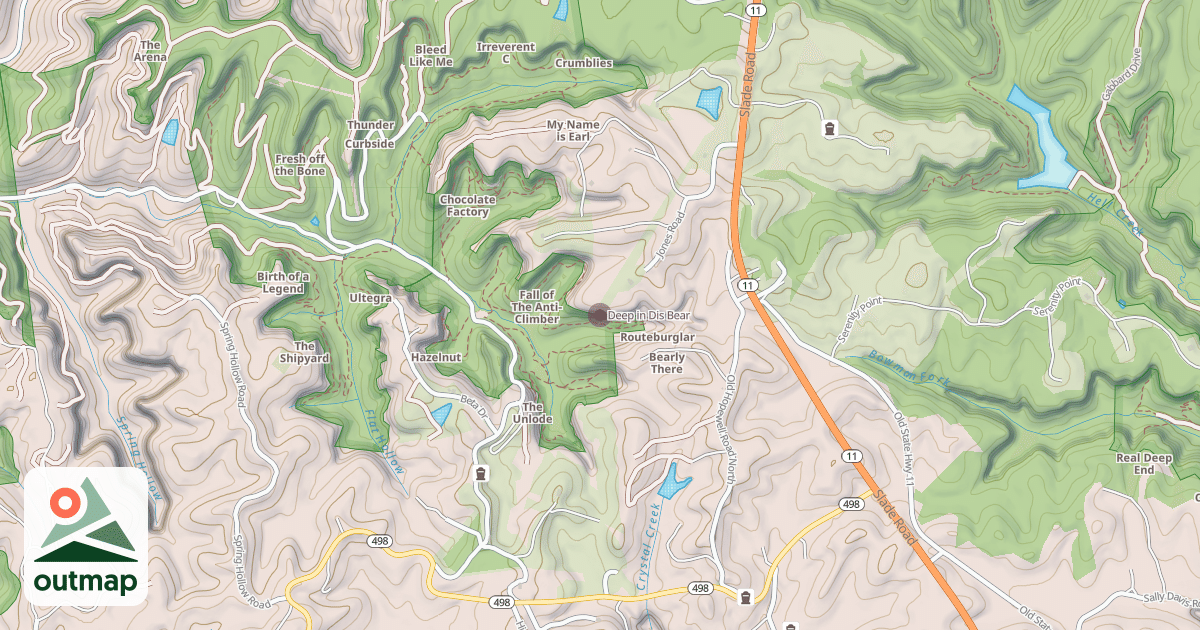 Map of Deep in Dis Bear