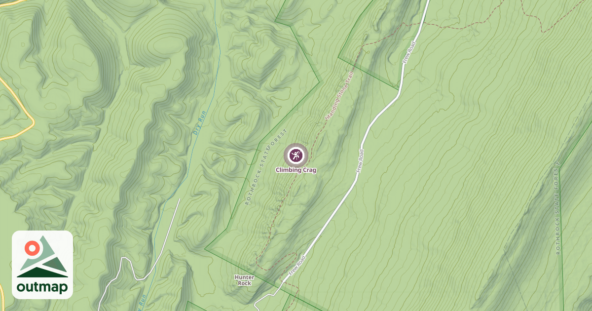 Map of Climbing Crag
