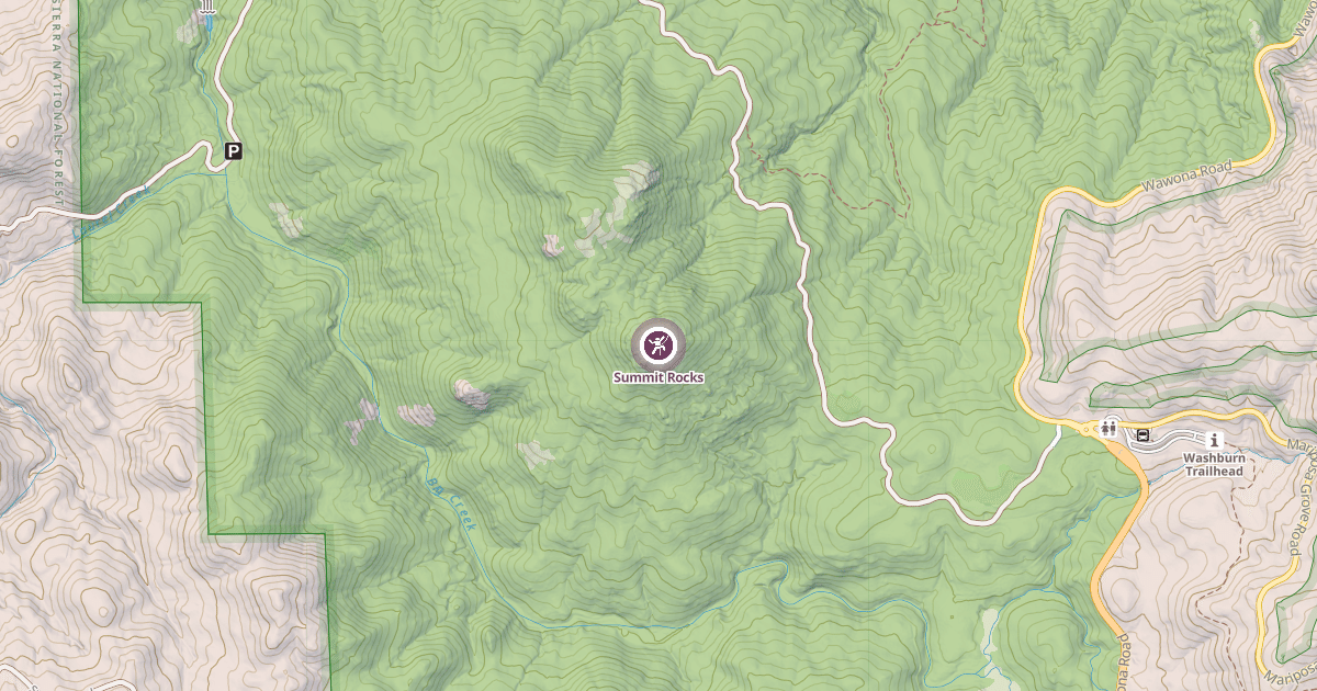 Map preview of Summit Rocks