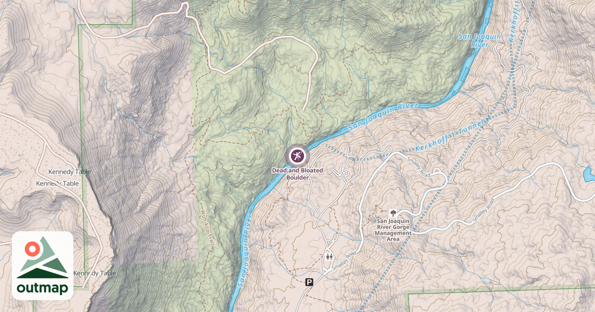 Map of Dead and Bloated Boulder