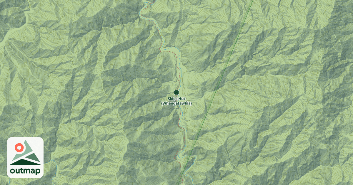 Map of Skips Hut (Whangatawhia)